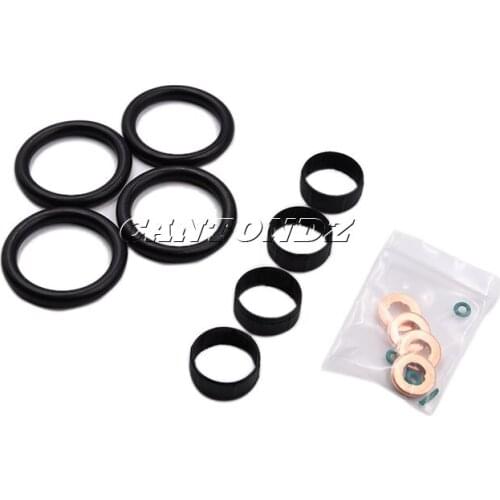 16PCS Car Gasket For Ford Fiesta 1.4 TDCi Duratorq Fuel Injector Seal + Washer + Oring Set 1204698 car accessories
