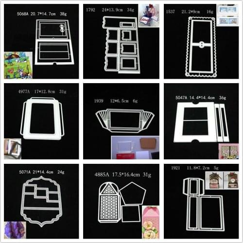 27 Styles) 2021 Envelope Border Metal Cutting Dies DIY Scrapbooking Paper Photo Album Crafts Mould Cards Box Bag Punch Stencils
