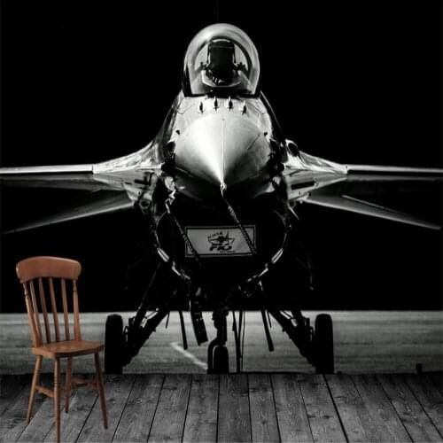 Milofi custom 3D wallpaper mural exquisite fighter black and white background wall decoration painting living room bedroom wallp