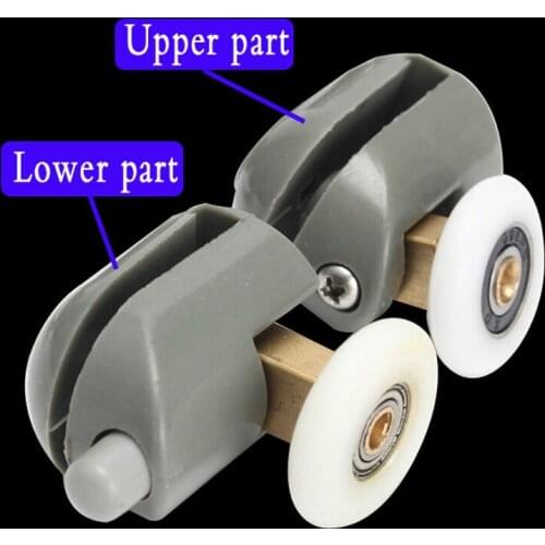 8Pcs/Set Shower Door Rollers/Runners/Wheels/Pulleys Diameter23mm/25mm,Nylon roller,Copper shatf material. 8pcs/lot