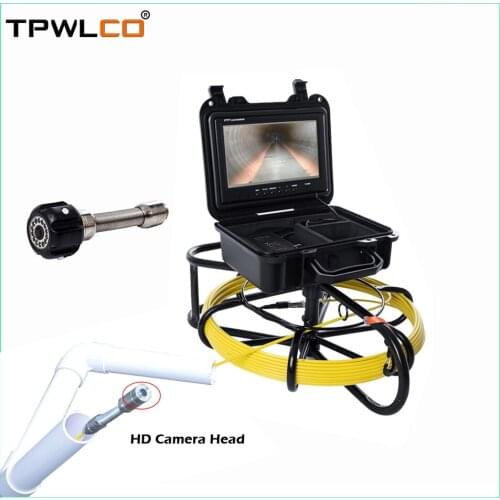 9 Inch LCD Monitor Pipe Camera 20M DVR Video Record Drain Sewer Industrial Endoscope Inspection 4500MHA Battery