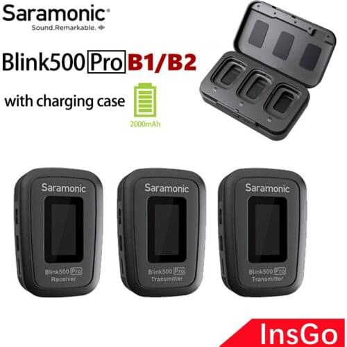 Saramonic Blink500 Pro B1 B2 2.4G Hz Wireless Microphone System with Charging Case Studio Interview Lavalier Mic