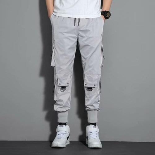 Fashion Summer Mens Pant Trend Streetwear Cargo Pants Joggers Pants Men Casual Harajuku Men Clothing Elastic Waist Men Trousers