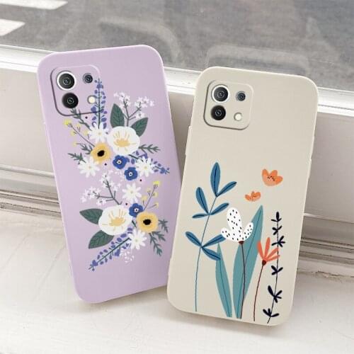 Butterfly Flowers Case For Xiaomi Mi11 lite Ultra 11i 10T 9T 10 10S 9 8 lite Pro Poco F2 X2 F3 Shockproof Soft Phone Cover Coque