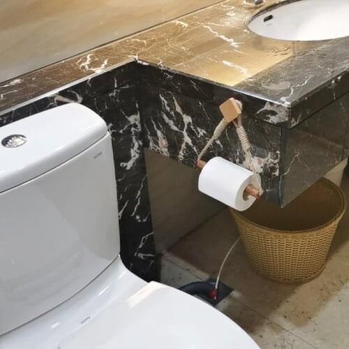 Toilet Paper Roll Holder Towel Rack Cabinet Cloth Hanger Vintage Rope Towel Rack, Toilet Paper Holder, Bathroom Accessories