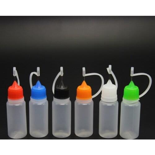 Small Container 100Pcs Drop Bottles 10ML PE Glue Applicator Needle Squeeze Bottle For Paper Quilling DIY Scrapbooking Crafts