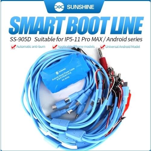 SUNSHINE SS-905D IPhone Android Power Boot Line Cable Power Supply Current Testing Cable for Phone Power Detection Line Tools