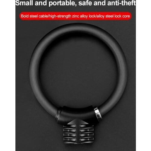 Round O Lock MTB Road Bike Wheel Lock 2 Key Anti-theft Safety Motorcycle Electric Scooter Bicycle Lock Bicycle Anti-theft Lock