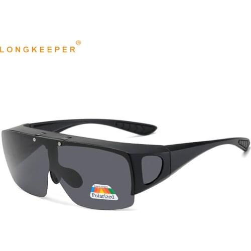 LongKeeper Fashion Polarized Sunglasses Men Women 2020 New Flip Up Driving Sun Glasses Male Classic Square Fishing Sport Goggles