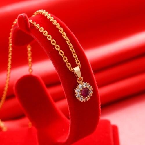 Gligli Small Necklaces For Women/Girl Gold Color Pendant Thin Chain Jewelry Ladies Festival Gift