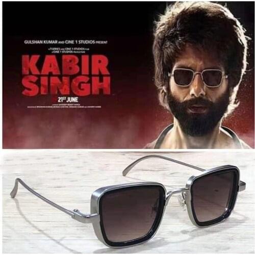KABIR SINGH Tony Stark steampunk sunglasses men 2021 high quality square cool men sun glasses oculos de sol masculino uv400