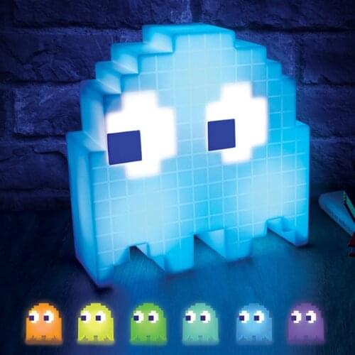 Table Lamp Pac-Man Pixel War Colorful Color-changing Lamp Ghost Lamp Party Music