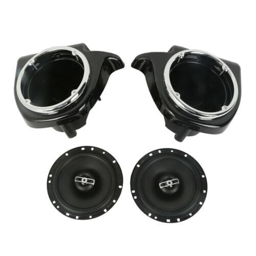 Motorcycle Lower Vented Fairing 6.5" Speakers Grill w/ Box Pods For Harley Touring road king electra glide road glide 1988-2013