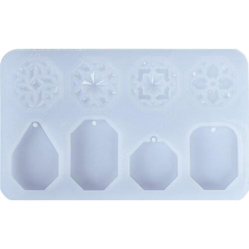 Window Grilles Necklace Epoxy Resin Mold Jewelry Pendant Silicone Mould DIY Crafts Casting Tool