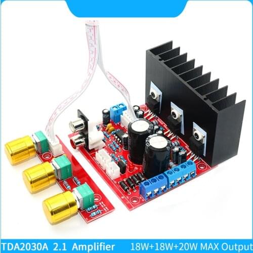 TDA2030A Audio Power Amplifier Board 2.1 Channels Subwoofer Amplifiers 3 Channel DIY Amp Audio System
