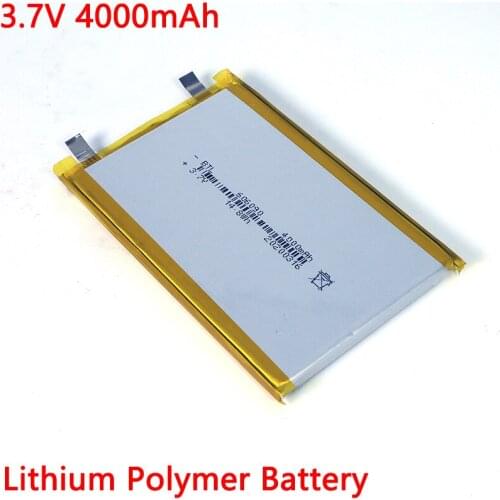 Polymer lithium battery 606090 3.7V 4000mAh Large capacity Tablet computer, Mobile power supply DIY batteries