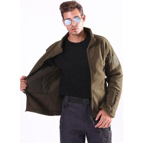 Hot Plus Size Multi-pocket Tactical Jacket Men Military Windproof Fleece Warm Coats Outdoor Climbing Hiking Winter Sport Jackets