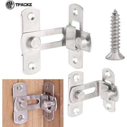 90 Degree Right Angle Door Latch Buckles Curved Bending Latch Bolts Sliding Lock