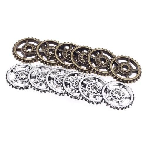 Sale 20pcs per lot 15mm Size Vintage Color Gear Steampunk DIY Alloy Component