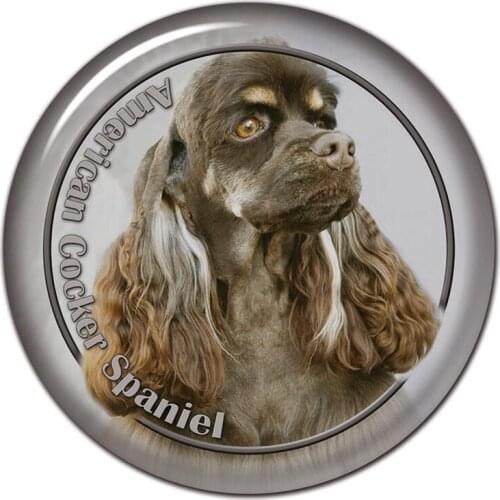 S30410# 13CM/15CM/17CM PVC Decal America Cocker Spaniel Dog V1 Car Sticker Waterproof for Bumper Rear Window Laptop Toilet