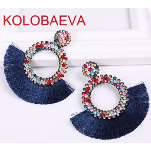 Tassel earrings drop wome korean jewelry statement fashion long vintage punk big bohemian geometric wholesale Designer earrings