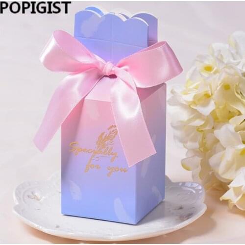 Wedding Favor Creative Purple Wedding Favors Candy Boxes Party Return Gift Box Bomboniera Giveaways Boxes 100pcs