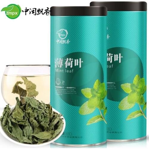 Fresh Mint Leaves, Thin Granules, Cool Health Tea, Lemon Slice 40g, Water in Gift Can, Free Shipping