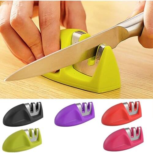 Knife Sharpeners 2 Stages Diamond Ceramic Steel Whetstone Kitchen Knives Sharpening Grindstone Mini Grinder Stone Tools
