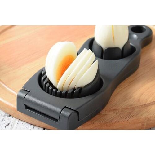 2 in 1 Stainless Steel Egg Slicers for Boil Eggs Egg Cutter Splitter Dividers Kitchen Gadgets WWO66