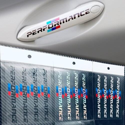 1 Set Car Door Handle Colorful Laser Arbitrary Sticker Decals for BMW Performance Car Styling Vinyl Decal Accessories