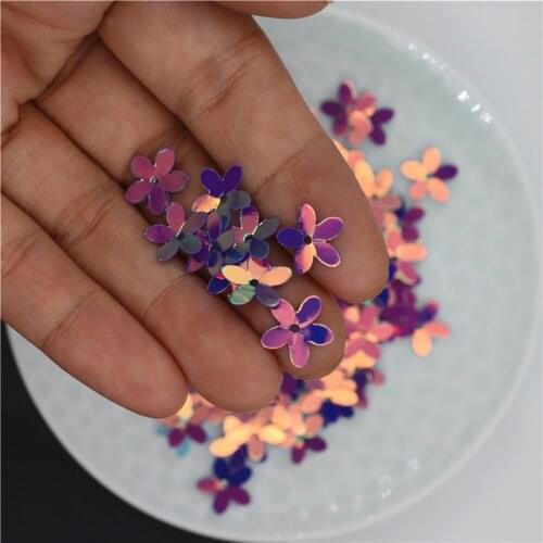 1000pcs(50g) 10mm Sunken Flower Deauration Color Sequins Craft 10 Color Can Be Choose garment accessories