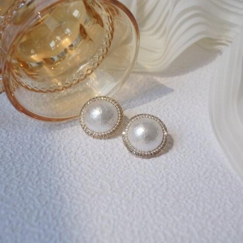 14k Real Gold Plated Fashion Jewelry Semicircle Pearl Exquisite Stud Earrings for Woman Holiday Party Elegant Simple Earring