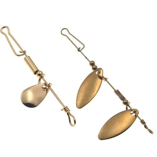 2pcs Spinner Metal Spoon Fishing Lures Glitters Baubles Spinnerbait Perch Trout