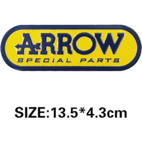 2pcs Universal Motorcycle Racing Aluminum 3D Sticker for Exhaust Pipe Yoshimura Emblem Arrow Termignoni Two brothers