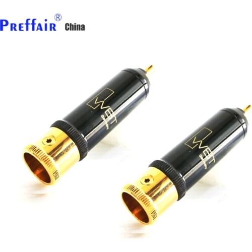 4Pcs WBT-0152Cu 24K gold plated RCA plug connector HIFI RCA Cabel Plug