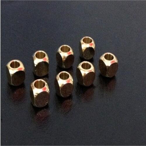 50pcs/lot 2//3/4/5/6mm Brass Square Metal Loose Spacer Beads Fit Bracelet Necklace DIY Jewelry Making Accessories Z367