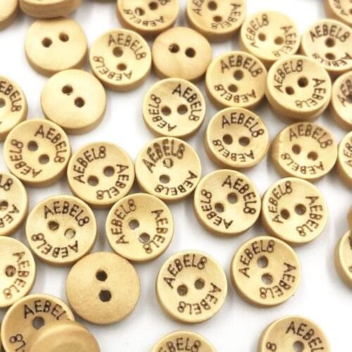 50pcs/pack mini2-holes mix color brown wooden buttons coat boots sewing clothes sweater shirt button round WB750