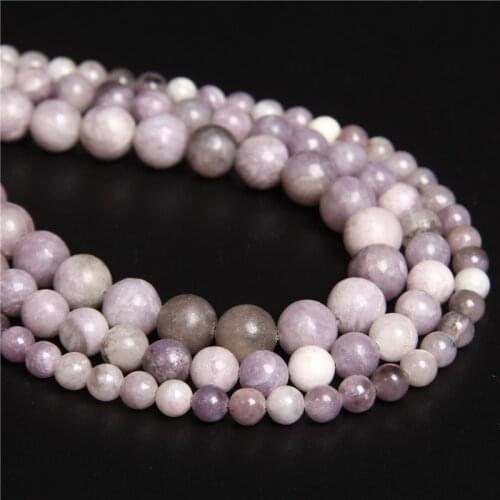 6 8 10mm Natural Lilac Jades Stone Bead Round Loose Beads for Jewelry Making DIY Bracelet Necklace Earrings Wholesale