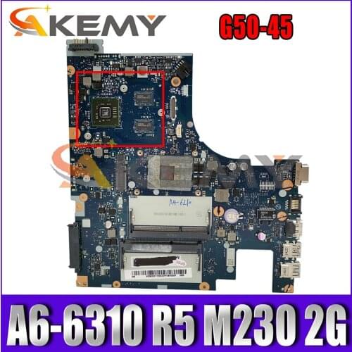 Akemy NM-A281 Motherboard For Lenovo G50-45 Laptop Motherboard ACLU5/ACLU6 NM-A281CPU A6-6310 GPU R5 M230 2G 100% Test Work