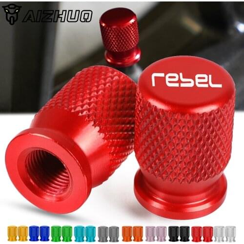 Rebel CNC Aluminum Tire Valve Air Port Cover Caps Motorcycle FOR HONDA REBEL CMX250C 1987-2011 CMX 500 300 CMX500 CMX300 2019
