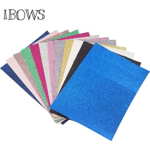 12pieces/pack 22CM*30CM Glitter Fabric Material For Christmas DIY Bow Shoes Handbags Bling glitter Apparel Sewing Fabric