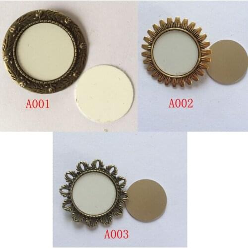 Pins for sublimation pin jewelry for heat tranfer printing blank women brooches DIY consumable material A3866 3styles