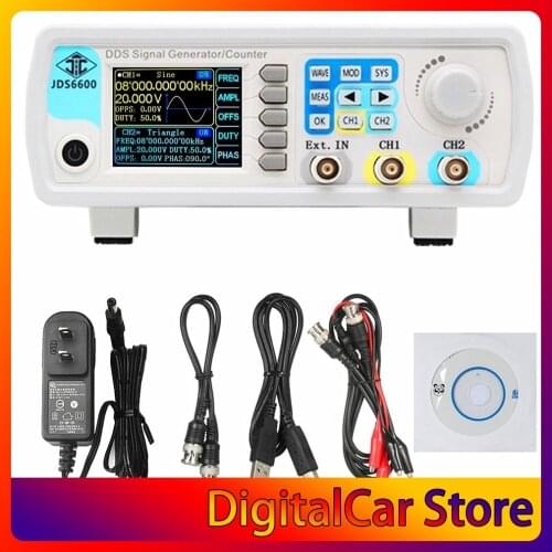 JDS6600 60MHz Digital Control DDS Dual-channel Arbitrary Waveform Functional Signal Generator Frequency Meter High Precision