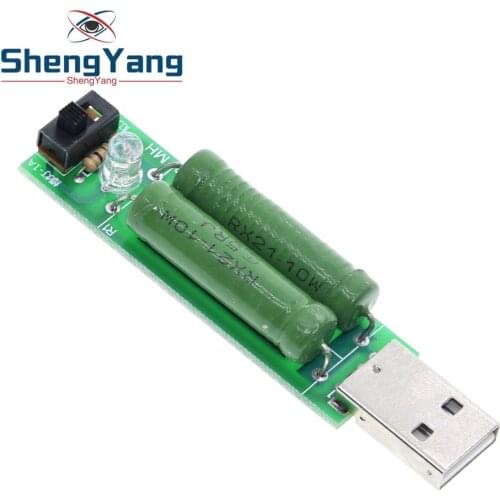 1pcs/lot USB Port Mini Discharge Load Resistor Digital Current Voltage Meter Tester 2A/1A With Switch 1A Green Led / 2A Red Led