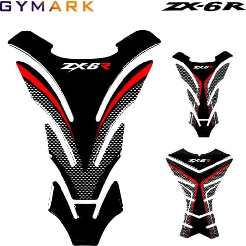 3D Motorcycle Tank Pad Protector Decal Stickers For Kawasaki ZX6R ZX-6R ZX-6RR Tank