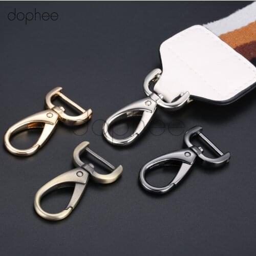 Dophee 4pcs Metal Luggage Bag Dog Buckle Clasps Bags Chain Movable Screw Hooks DIY Sewing Key Accessories