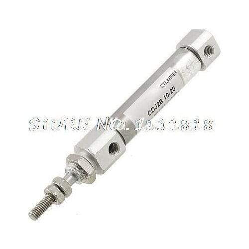 Double Acting 10mm Bore 20mm Stroke Single Rod Pneumatic Air Cylinder
