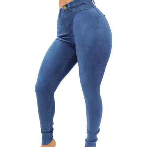 Women Slim mom Jeans Large plus Size Skinny High Waist Woman Denim Pencil Pants Stretch Female Trousers ladies Spring Autumn