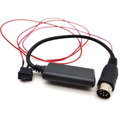 Round 8Pin CD Changer Bluetooth Module Music Aux IN Adapter For Nissan Teana JK230 JM230 JK200 2004-2008 Old Version CD