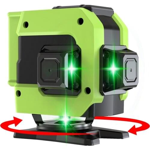 Laser Level 12 Lines 3D 16 Lines 4D Self-Leveling 360° Degree Rotating Horizontal Vertical Cross Powerful Green Laser Beam Line